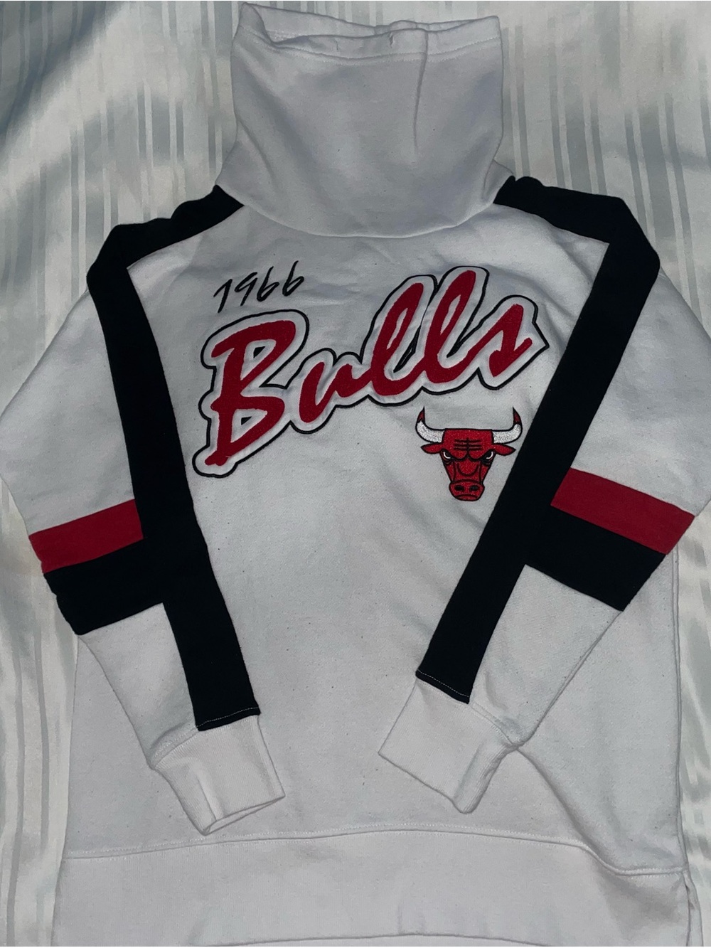 White & Black Bulls Turtleneck Sweatshirt